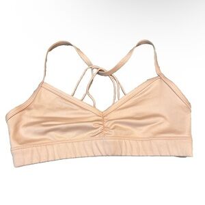 Alo Yoga Women's XS Sunny Strappy Sports Bra Bralette - Tropical Peach Glossy